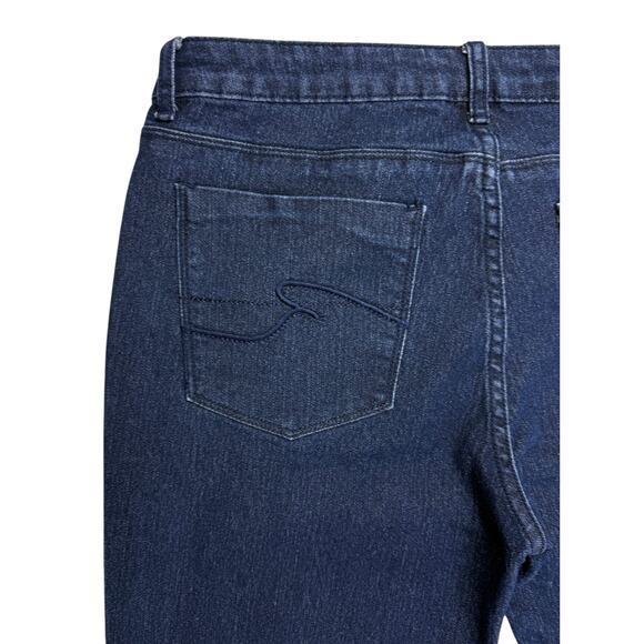 The Limited Authentic Original Jeans Boot Cut Dark Blue Denim Size 12 Mid Rise - Picture 5 of 9